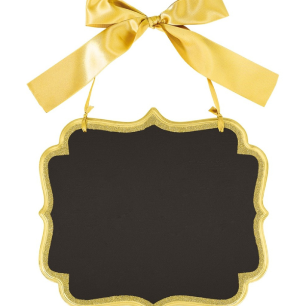 Tableau Noir Ardoise Gold Glitter 25Cm