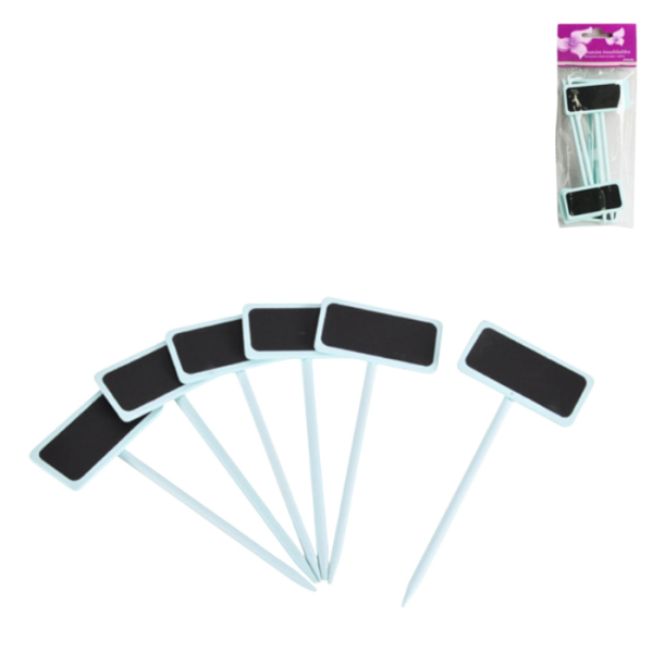 Tableau Ardoise Noir En Bleu 14Cm 6 Pieces