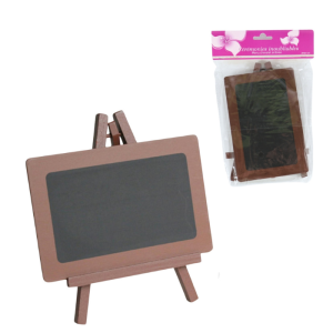 Tableau Noir Sur Chevalet Marron 18Cm