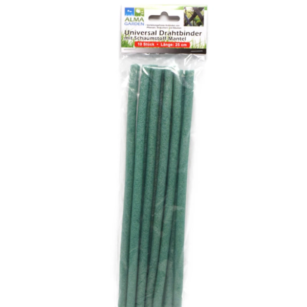 Set De 10 Attaches Végétales En Mousse Verte 25Cm