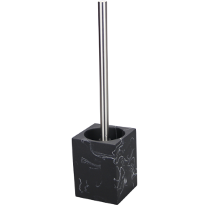 Brosse Wc Avec Support En Polyrésine Effet Marbre Noir Lusso