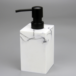 Distributeur De Savon En Polyrésine Effet Marbre Blanc Lusso