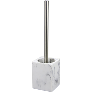 Brosse Wc Avec Supporte N Polyrésine Effet Marbre Blanc Lusso