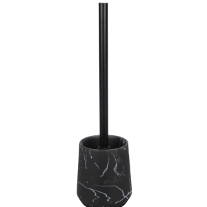 Brosse Wc Avec Support En Polyrésine Effet Marbre Noire Lusso