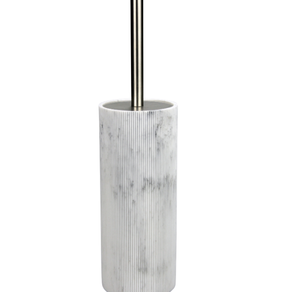 Brosse Wc Avec Support En Polyrésine Effet Marbre Blanc Lusso