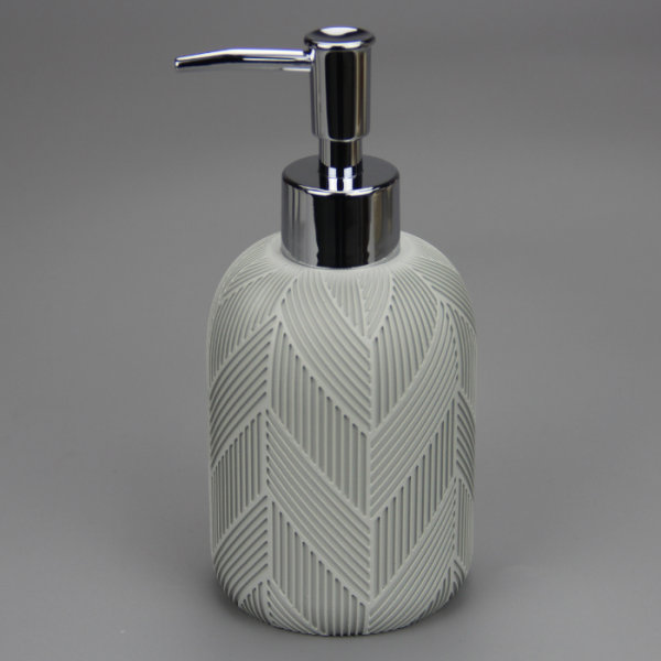 Distributeur De Savon En Polyrésine Gris Clair Lusso