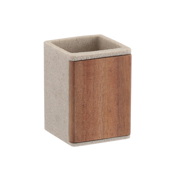 Gobelet en polyresine et bois d'acacia lusso