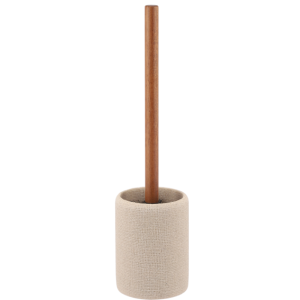 Brosse Wc Avec Support En Polyresine Et Manche En Bois Lusso