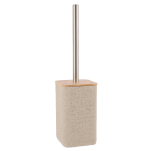 Brosse Wc Avec Support En Polyresine Et Bois Beige Lusso