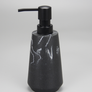 Distributeur De Savon En Polyrésine Effet Marbre Noire Lusso