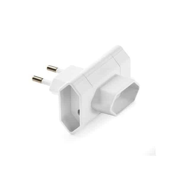 Triple adaptateur 10 A ivoire