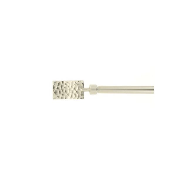 Tringle à rideaux extensible en acier 120-210 cm argent