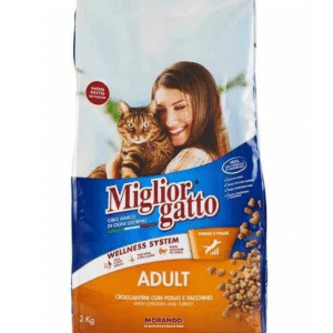 Croquettes pour chat adulte au poulet dinde et légumes 2 kg