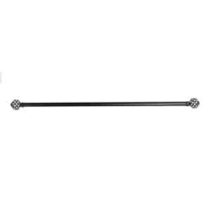 Kit  tringle à rideaux  210 - 380 cm ⌀ 2.80 cm embout torsade graphite