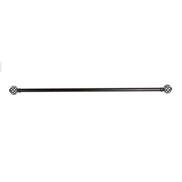 Kit  tringle à rideaux  210 - 380 cm ⌀ 2.80 cm embout torsade graphite