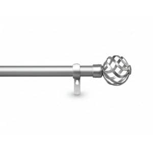 Kit tringle à rideaux extensible 210‑380 cm ⌀ 28 cm embout florence argent