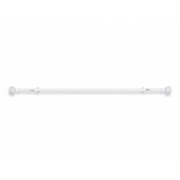 Kit tringle à rideaux extensible 120–210 cm ø19 mm embout zenitude blanc laqué