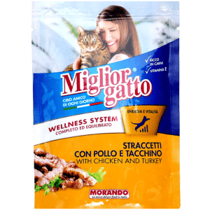 Sachet humide pour chat au poulet et à la dinde 100 g
