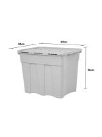 Boîte De Rangement En Plastique Recyclé Gris Doux 80 L