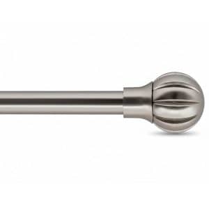 Kit tringle à rideaux extensible  210‑380 cm ø19 mm embout zenitude argent