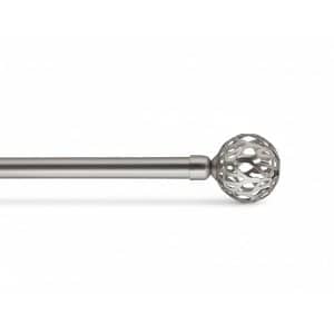Kit tringle à rideaux extensible  120‑210 cm ø19 mm embout retro  argent