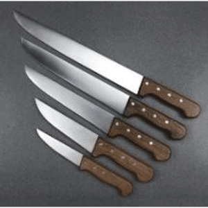 Couteau de boucher profes manche en bois 5 pièces