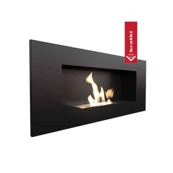 Cheminée murale au bioéthanol delta 2 – 90 x 40 x 10,3 cm