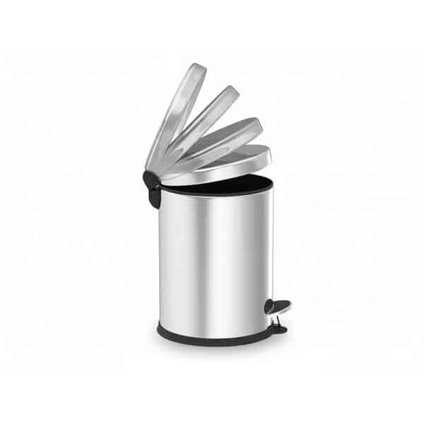 Poubelle À Pédale Fermeture Lente 16 L Inox