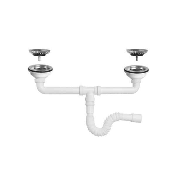 Tube Flexible Extensible Bi‑Voies Pour Double Drain
