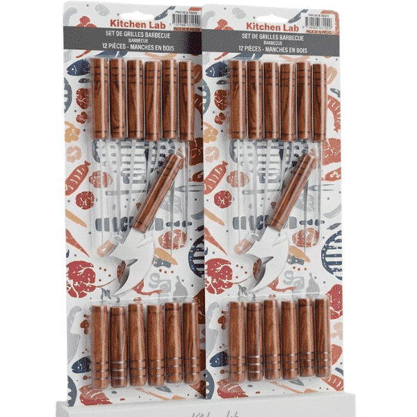 Lot de 12 brochettes pour barbecue