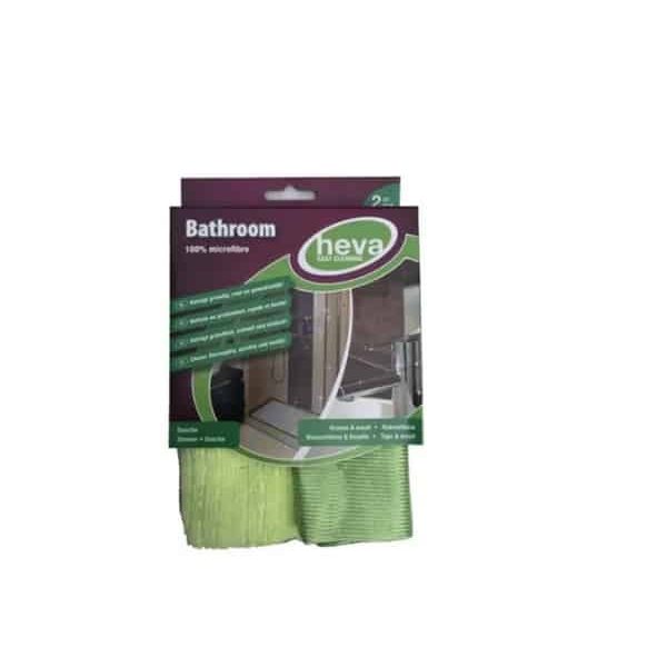 2 lavettes microfibres salle de bain 35x35cm