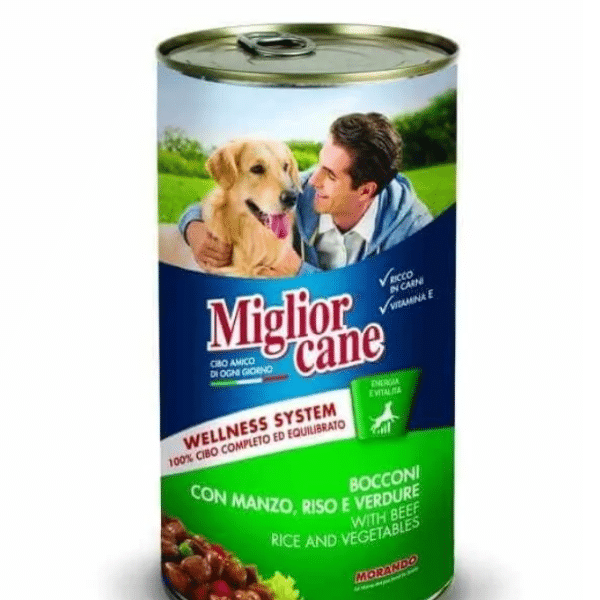 Morceaux en sauce pour chien au bœuf riz et légumes 1250 g