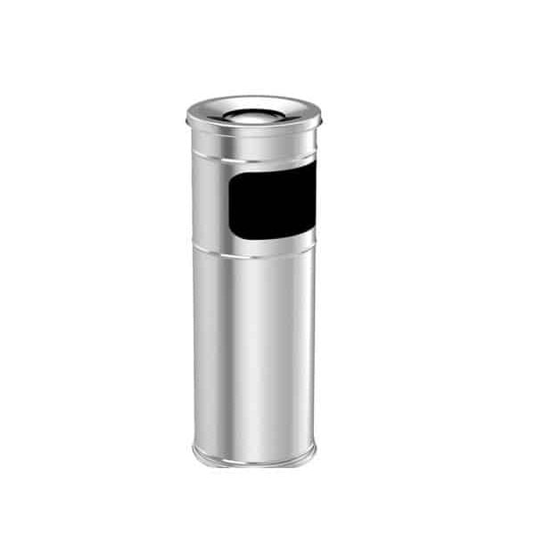 Cendrier Sur Pied Avec Poubelle Vinoks 60 X 28 Cm Inox