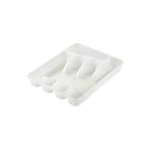 RANGE COUVERTS 5 COMPARTIMENTS 33.5X26.5X5CM TRNSP