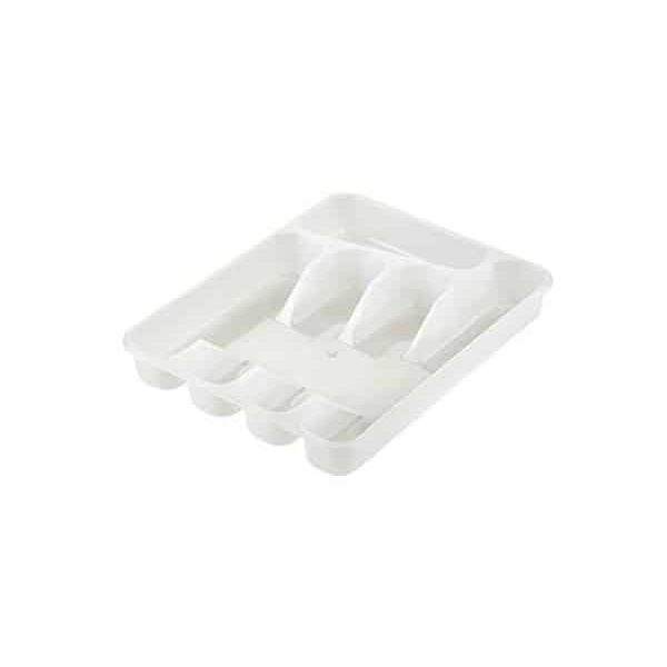 RANGE COUVERTS 5 COMPARTIMENTS 33.5X26.5X5CM TRNSP