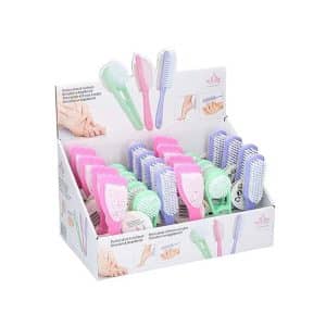 Pierre Ponce Et Brosse A Ongle Manche 3Ass