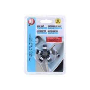 CAPUCHONS VALVE DE PNEU DE VTR EN ALUM NOIR/ARGENT