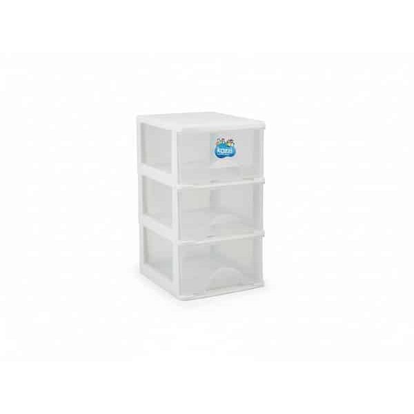 Tour De Rangement 3 Tiroirs 34 X 25 X 46 Cm
