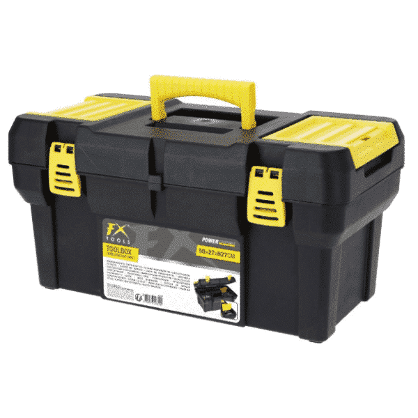 Boîte à outils en plastique noire 50x27x27cm