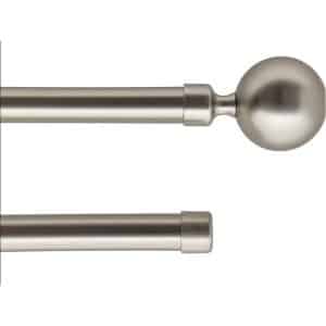 Kit extensible  120‑210 cm ø19cm embout double finial paloma argent