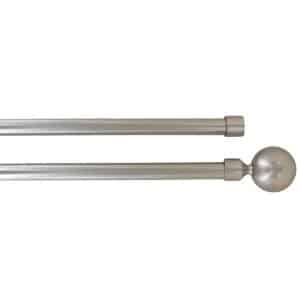 Kit extensible  210‑380 cm ø19cm embout double finial paloma argent