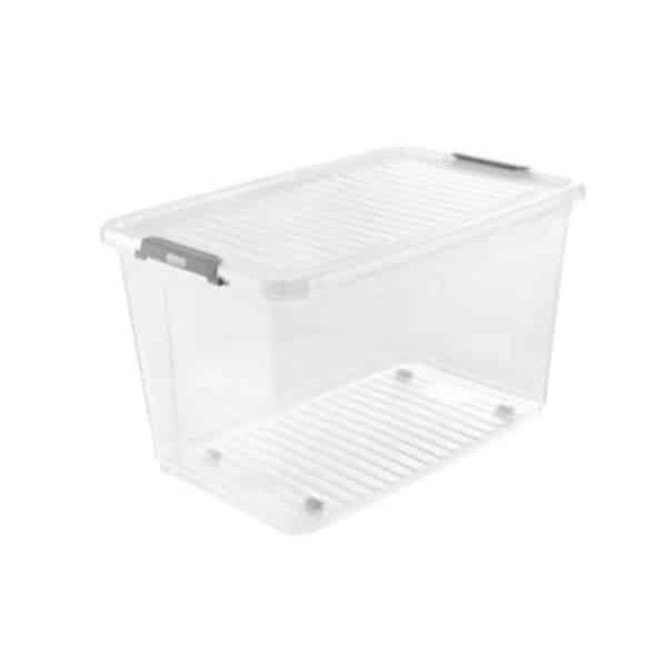 Clipbox&Roues 56L 59X38X35.5Cm Transparant Leo