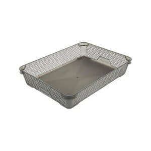 Bac De Rangement Gris Crystal 36X26.5X7Cm
