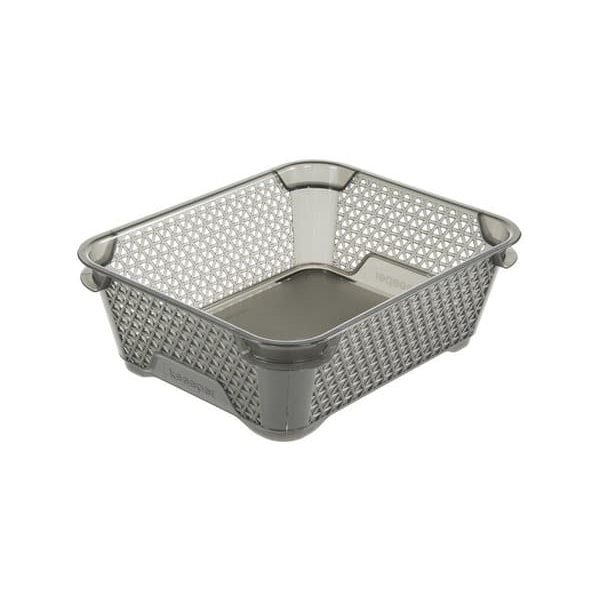 Bac De Rangement Gris Crystal 20X16X7Cm