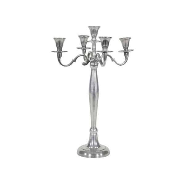Chandelier classique en aluminium argenté 42 cm