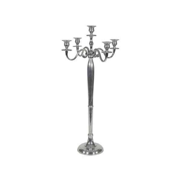 Chandelier classique en aluminium argenté 79 cm