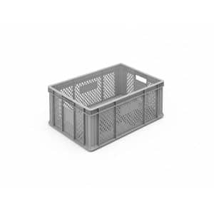 Caisse En Plastique 40X60X20Cm Perforées Grise