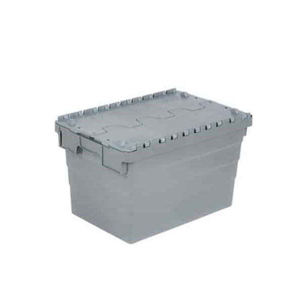 Boîte de rangement en plastique grise