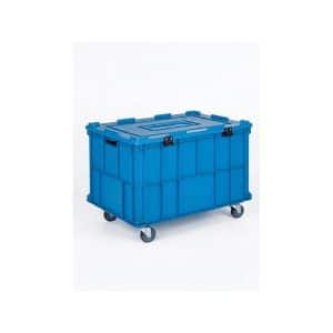 Box En Plastique Fermée Avec Roues 48X69X55,5 Cm Bleu