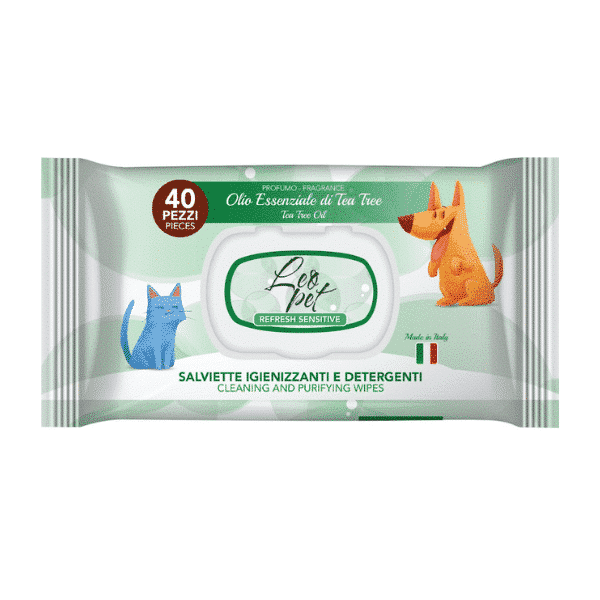 Lingettes hygiéniques et nettoyantes à l'Huile essentielle d'arbre à thé 40 pièces